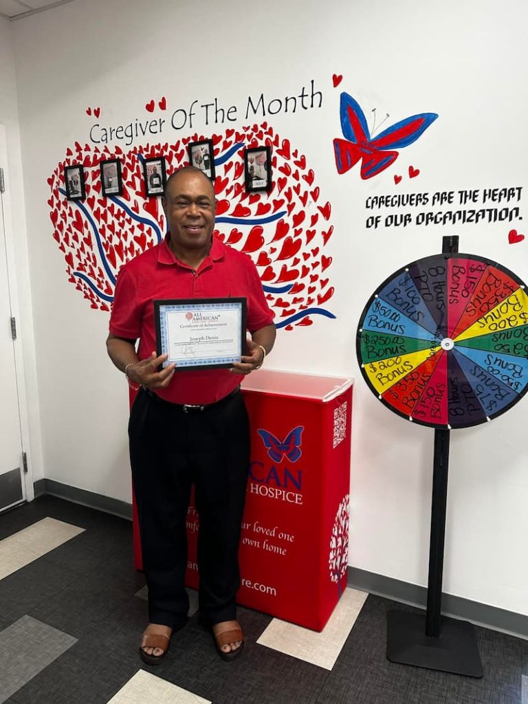 Caregiver of the month Joseph Denis